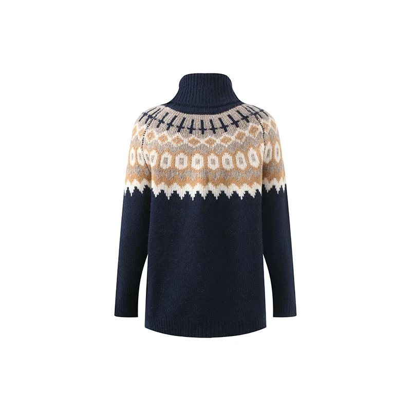 Women's Fair Isle Turtleneck Sweater-1