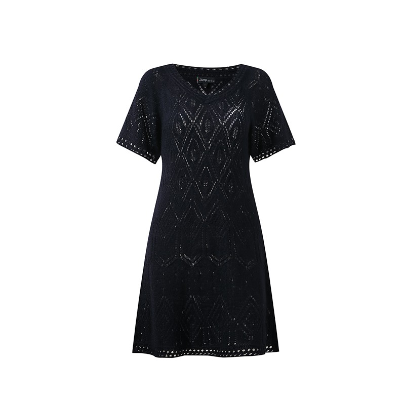 Black Crochet Lace Dress