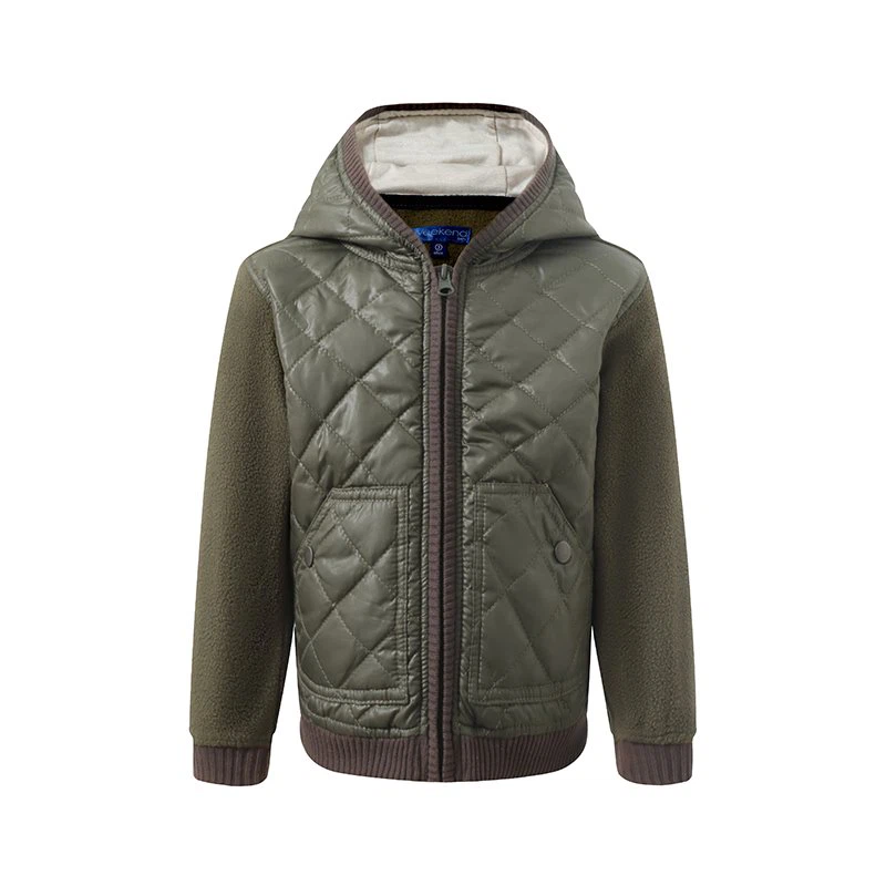 Boy's Quilting Jacket With Hoodie