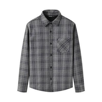 Grey Plaid Button Up Shirt