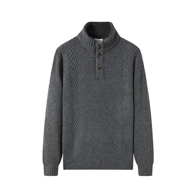 Men Gray Crew Neck Sweater