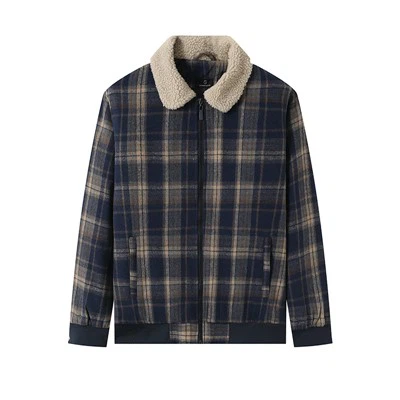 Mens Plaid Bomber Jacket