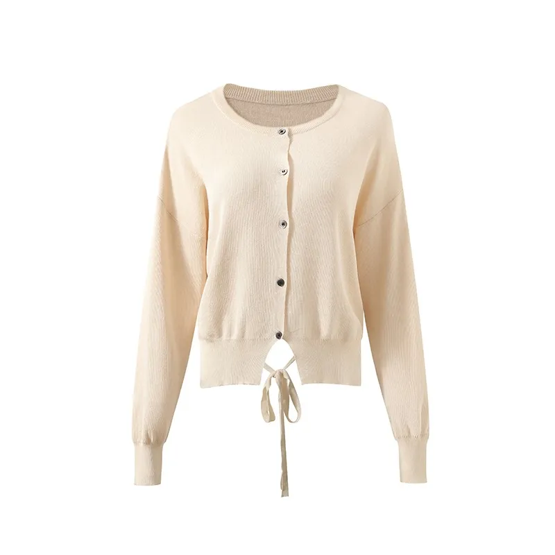 Women's linen cardigan sweater-1