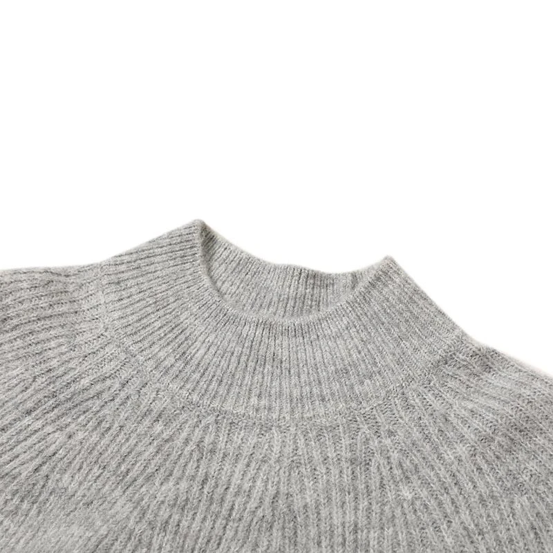 women's merino wool mock turtleneck sweater-2